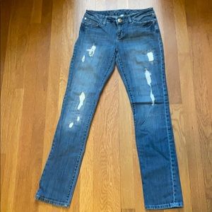 LC Lauren Conrad Distressed Skinny Jeans - Size 4 - Medium Wash - Stretch Denim